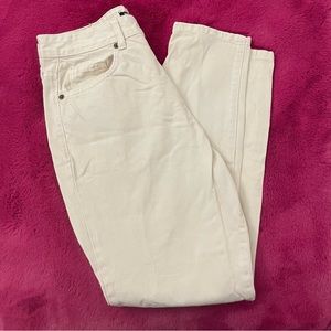 Nasty Gal - Cream High Waisted Jeans